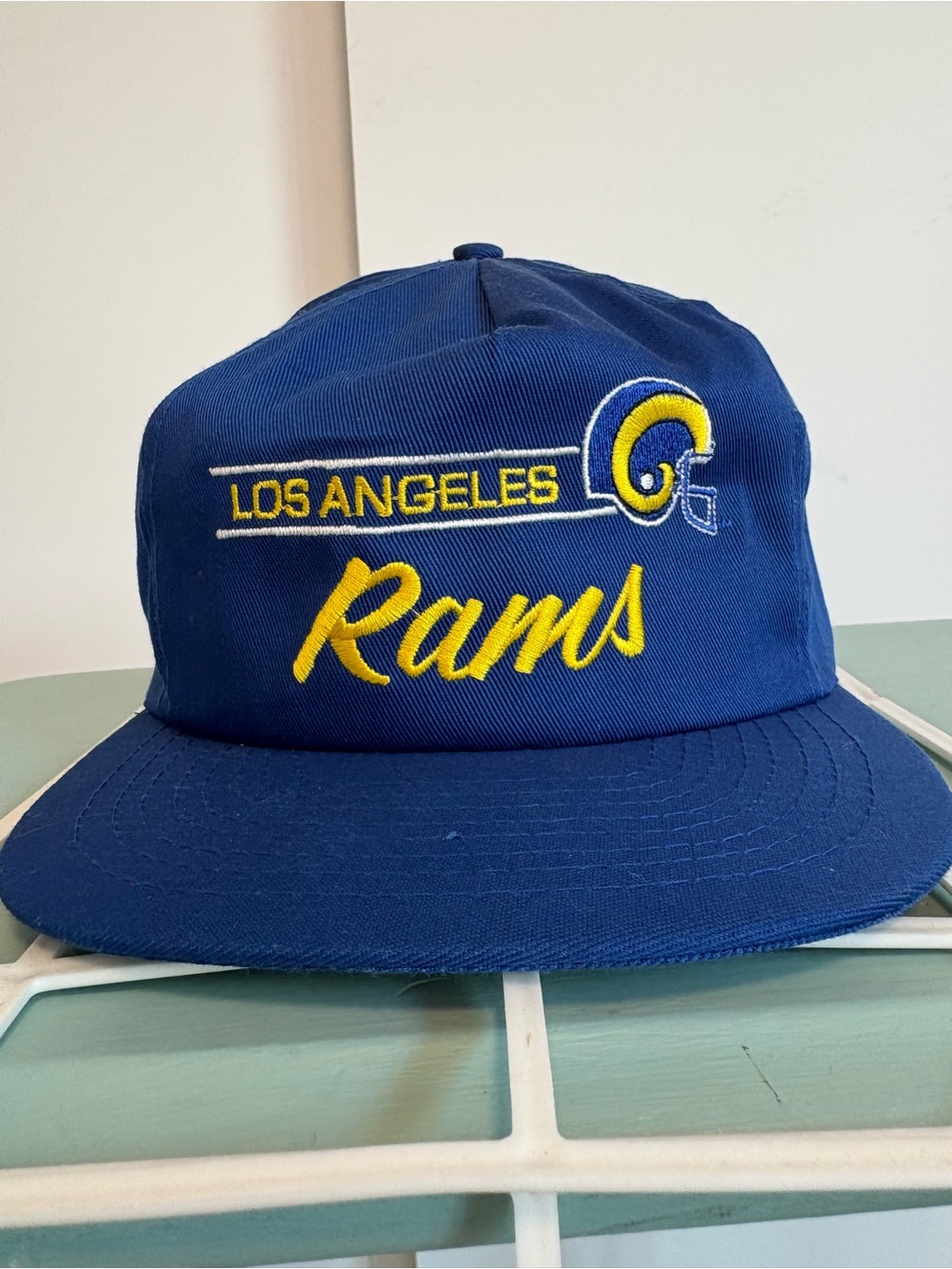 Vintage Los Angeles Rams Script Logo Snapback Hat, OSFM, NWOT